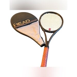 Head Tennis Racket Unisex Adult Brown Good Graphite Edge 1980s Vintage‎ AMF USA